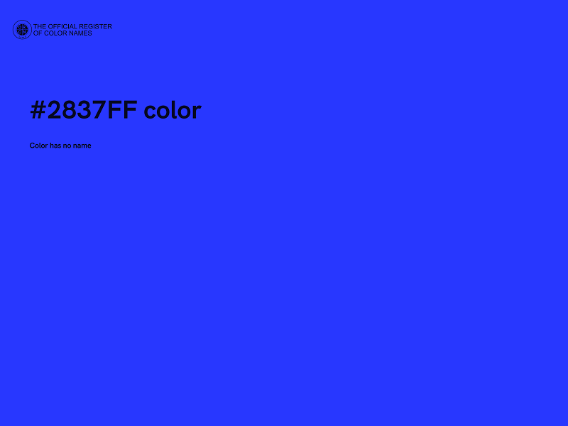 #2837FF color image
