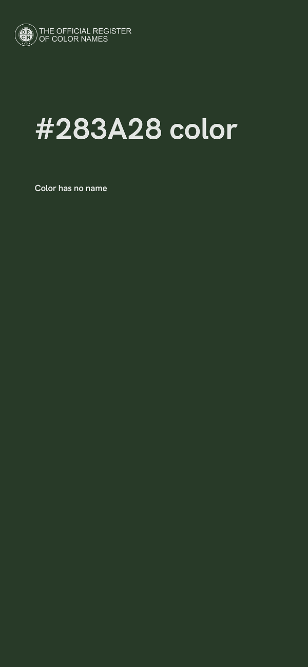 #283A28 color image