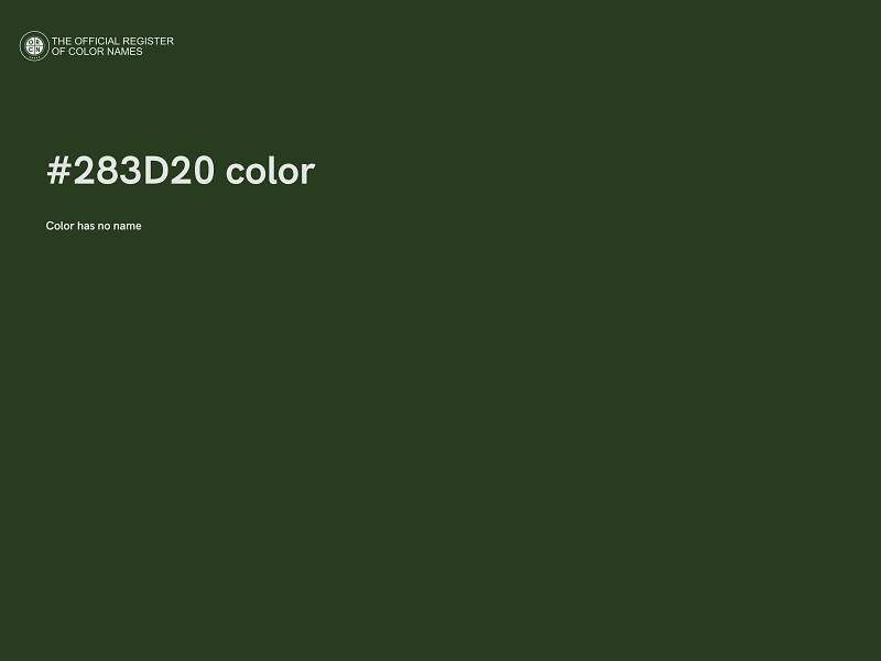 #283D20 color image