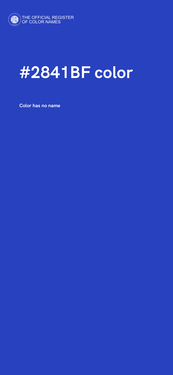 #2841BF color image