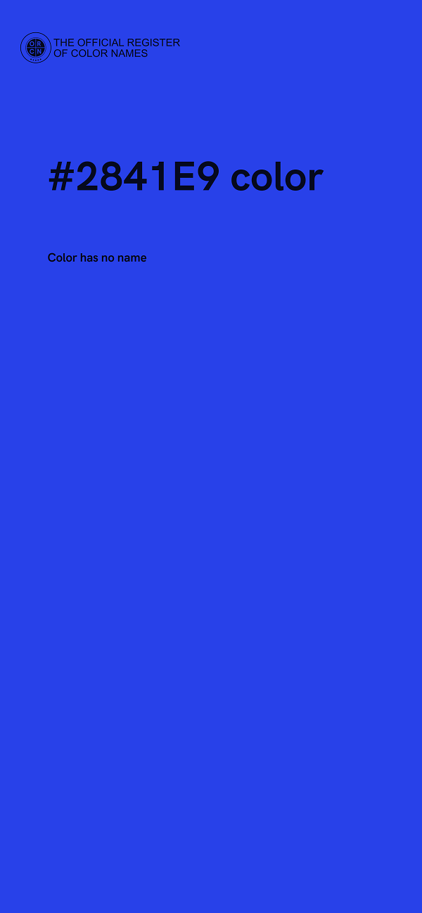 #2841E9 color image
