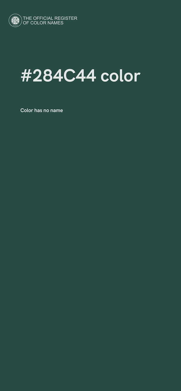 #284C44 color image