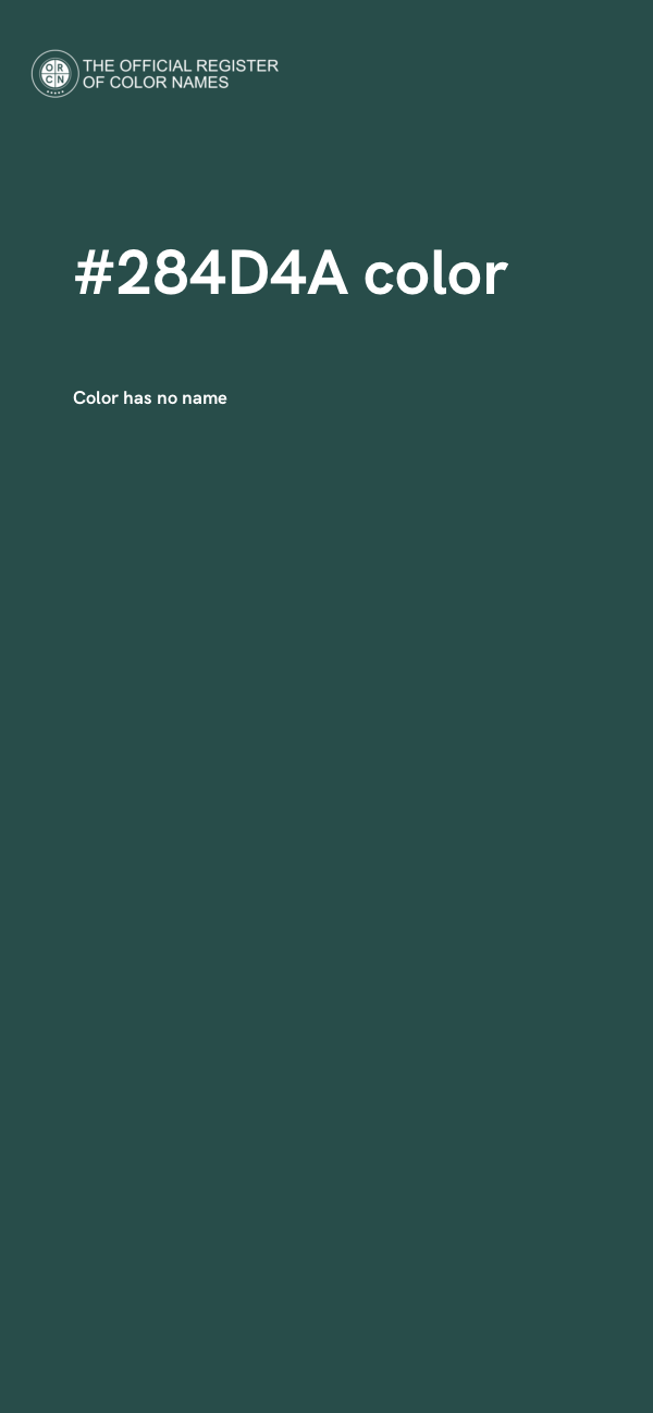#284D4A color image
