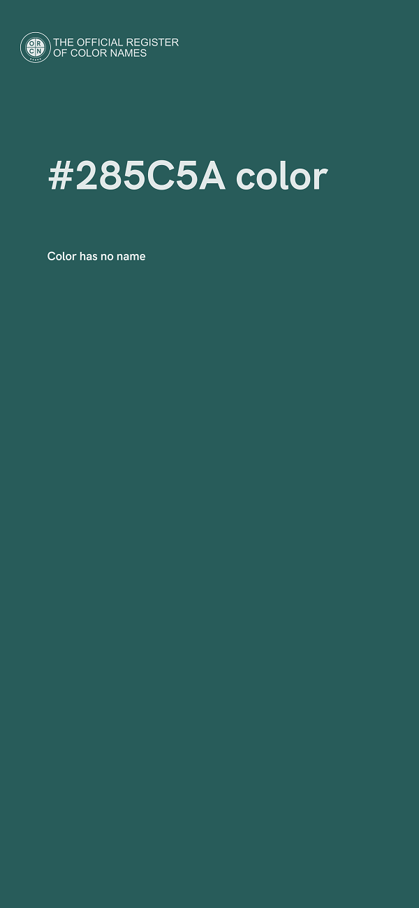 #285C5A color image