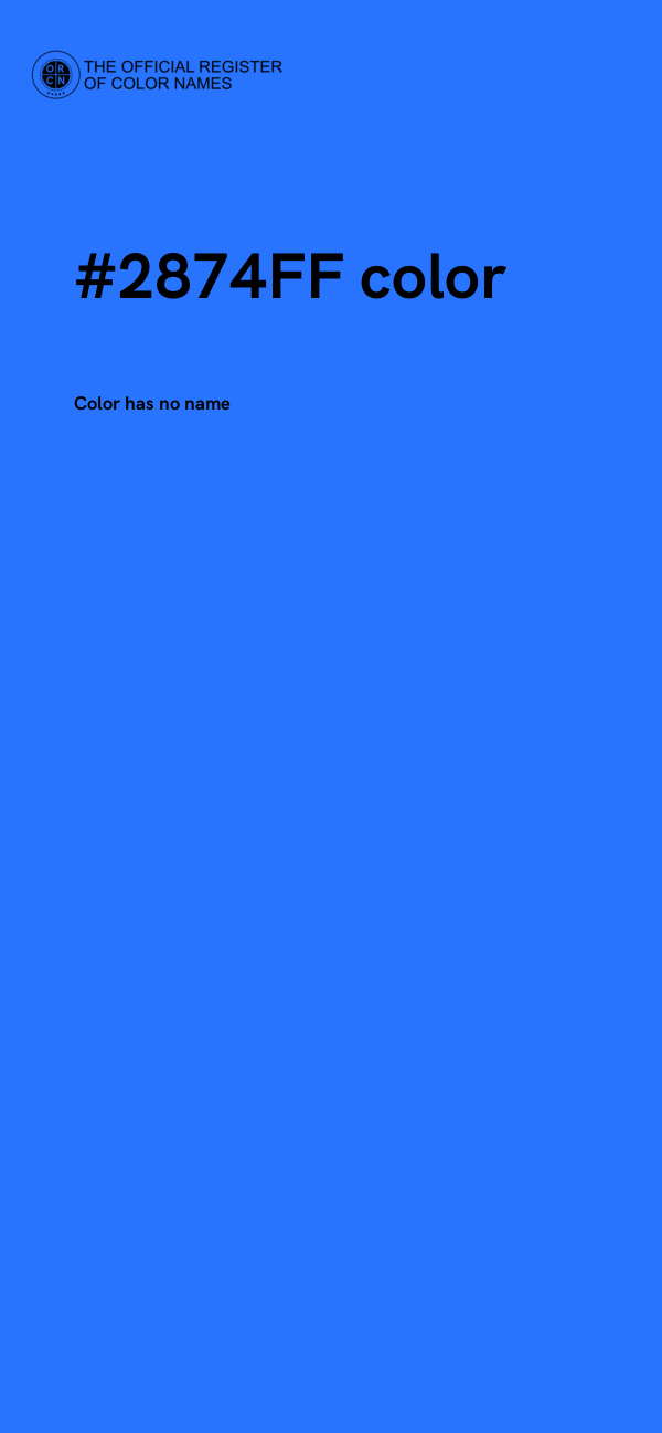 #2874FF color image