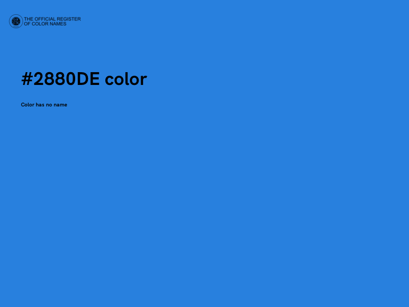 #2880DE color image