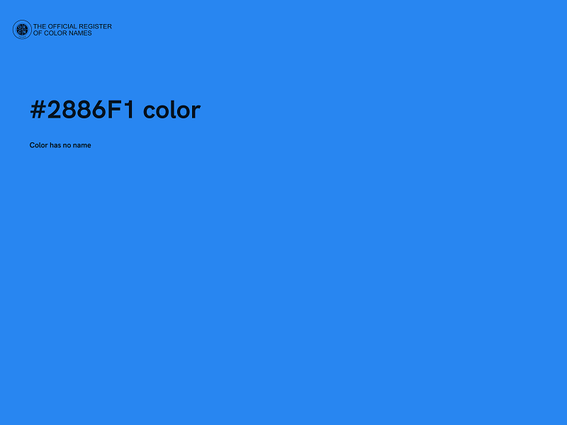 #2886F1 color image