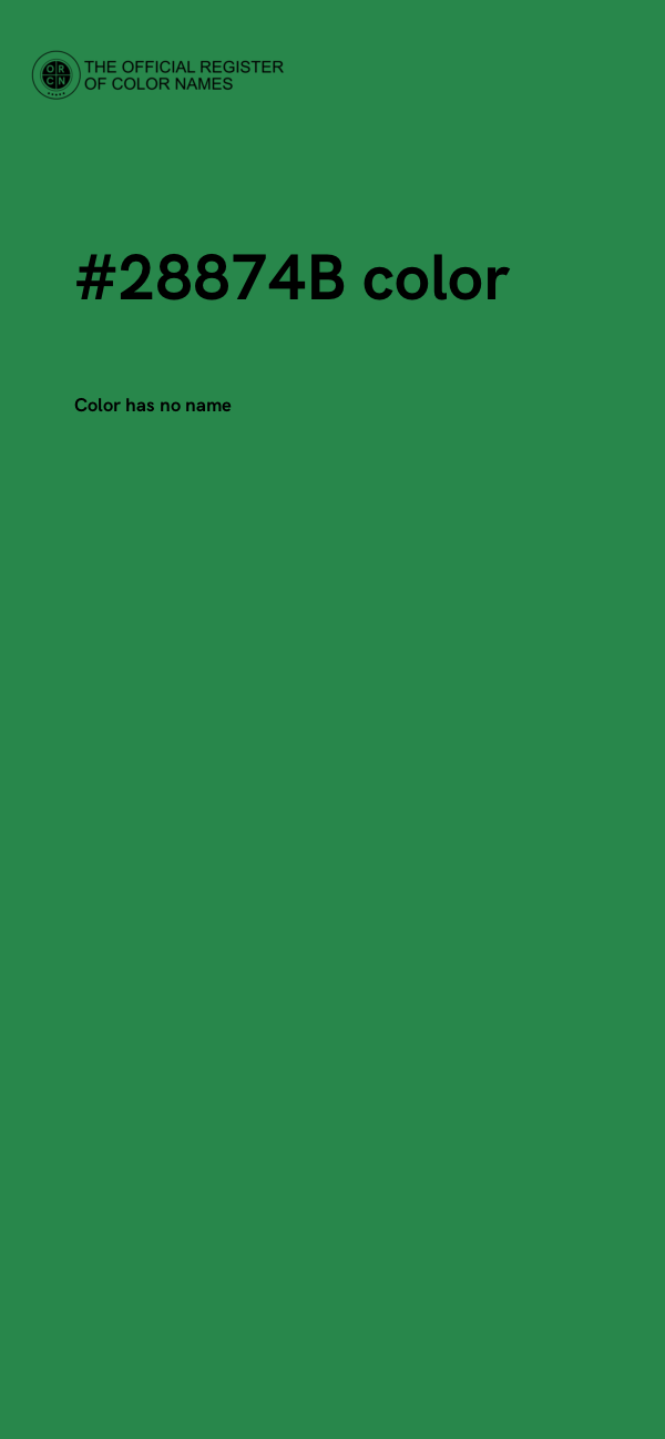 #28874B color image