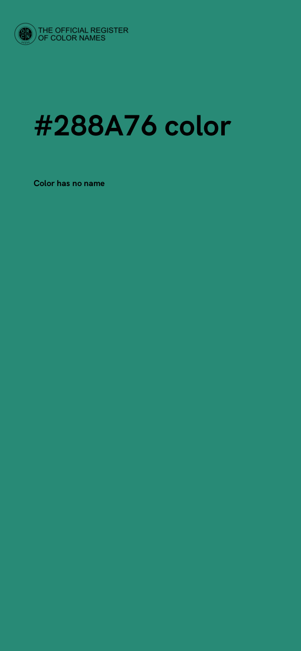 #288A76 color image
