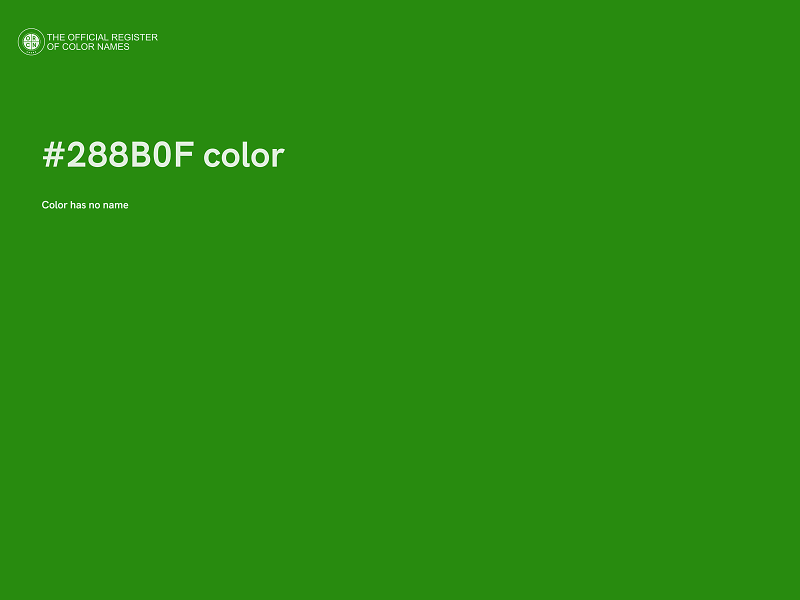 #288B0F color image