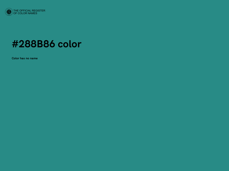 #288B86 color image