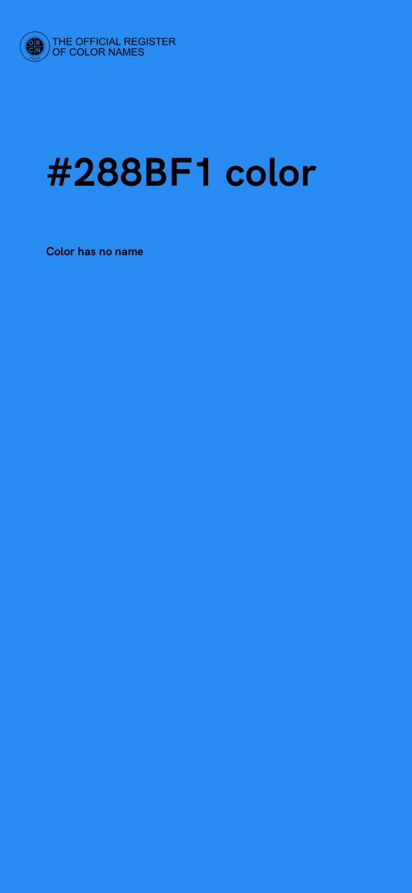 #288BF1 color image