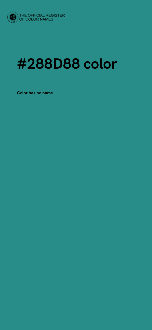 #288D88 color image
