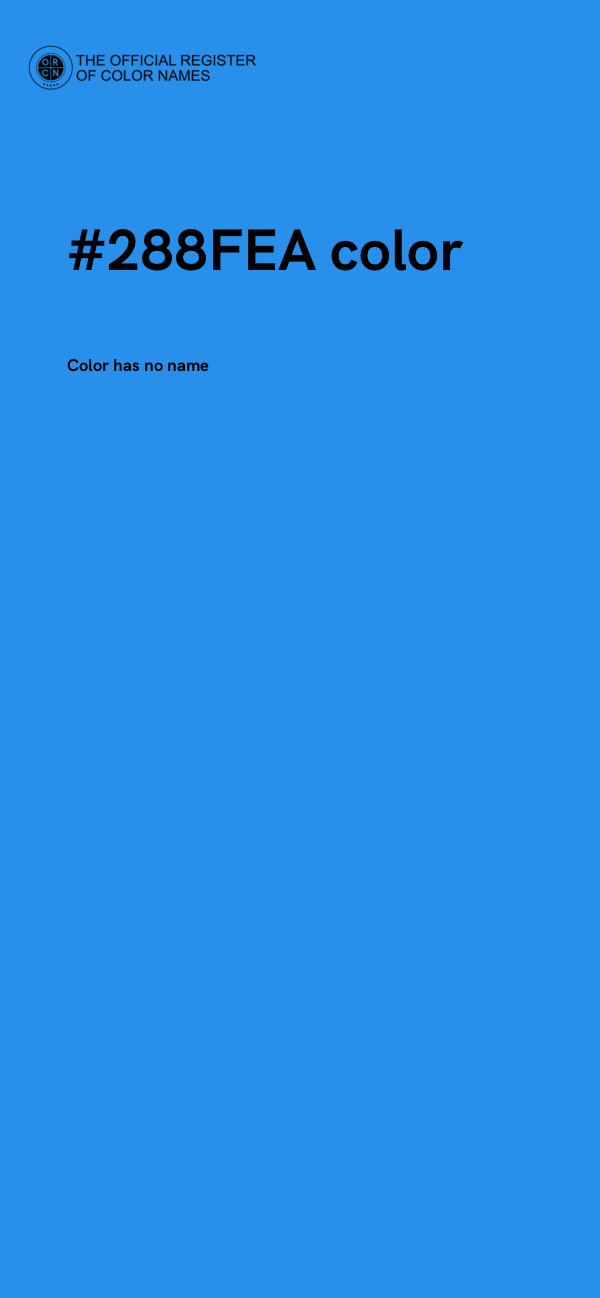 #288FEA color image