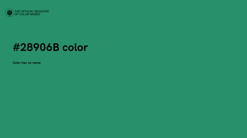 #28906B color image