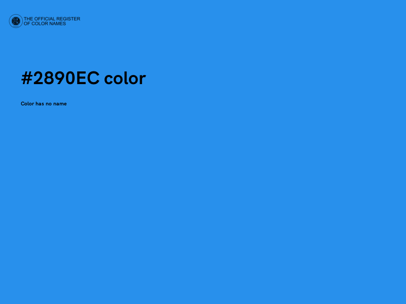 #2890EC color image