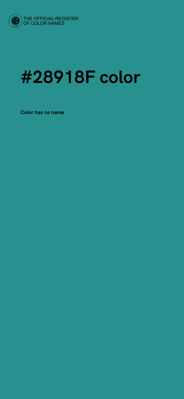 #28918F color image