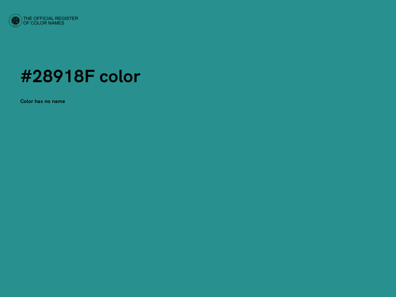 #28918F color image