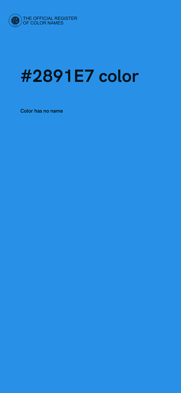 #2891E7 color image