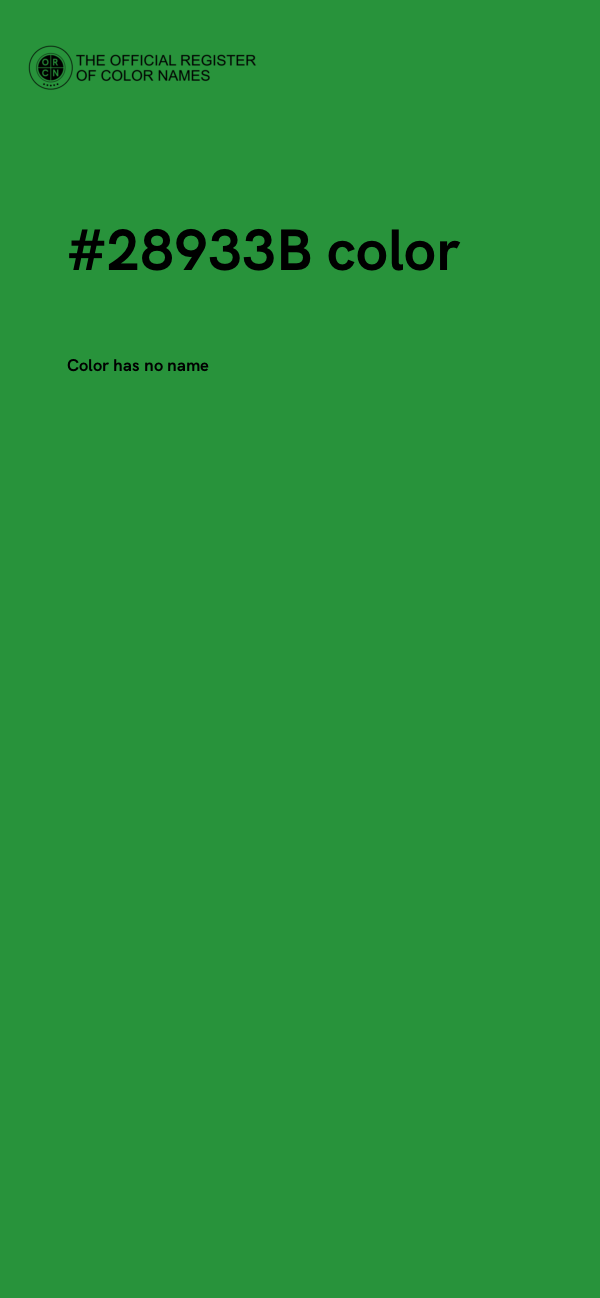 #28933B color image