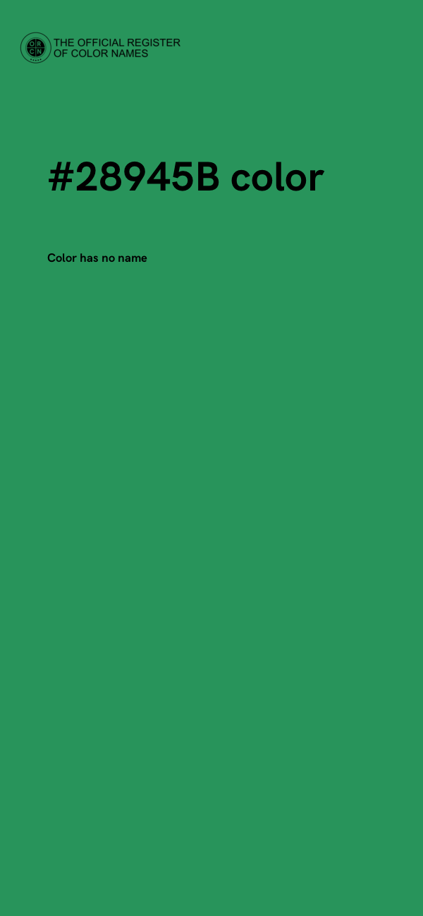 #28945B color image