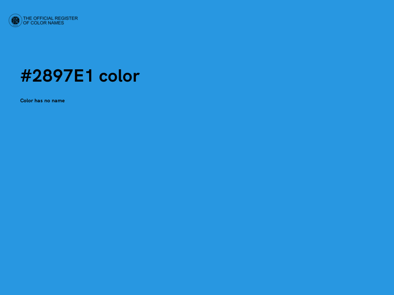 #2897E1 color image