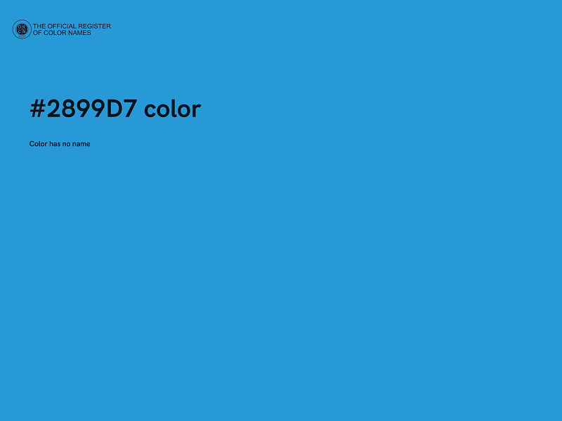 #2899D7 color image