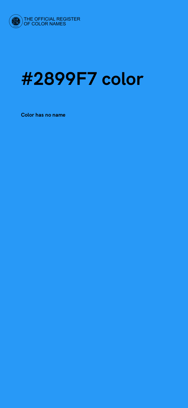 #2899F7 color image