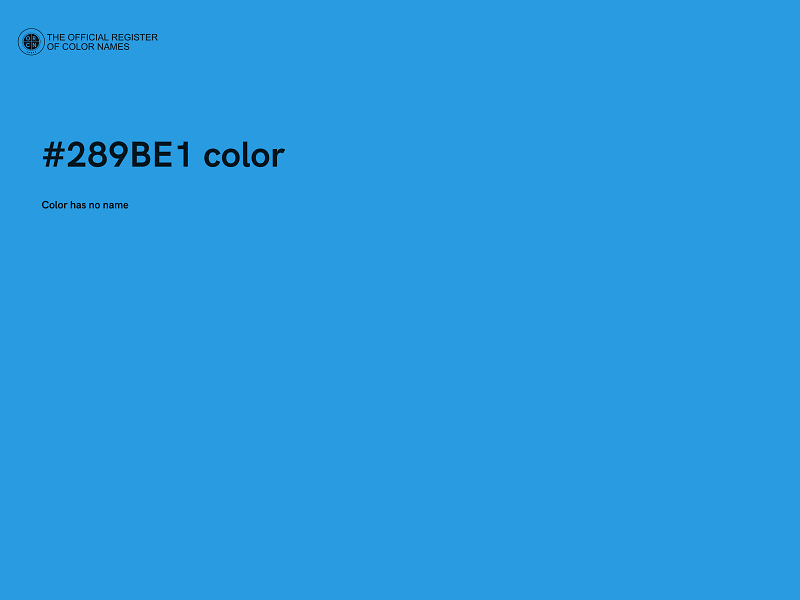 #289BE1 color image