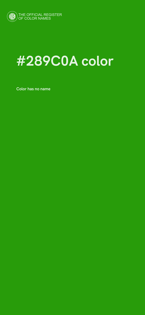 #289C0A color image