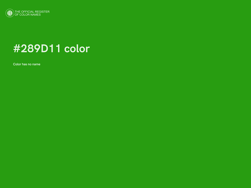 #289D11 color image