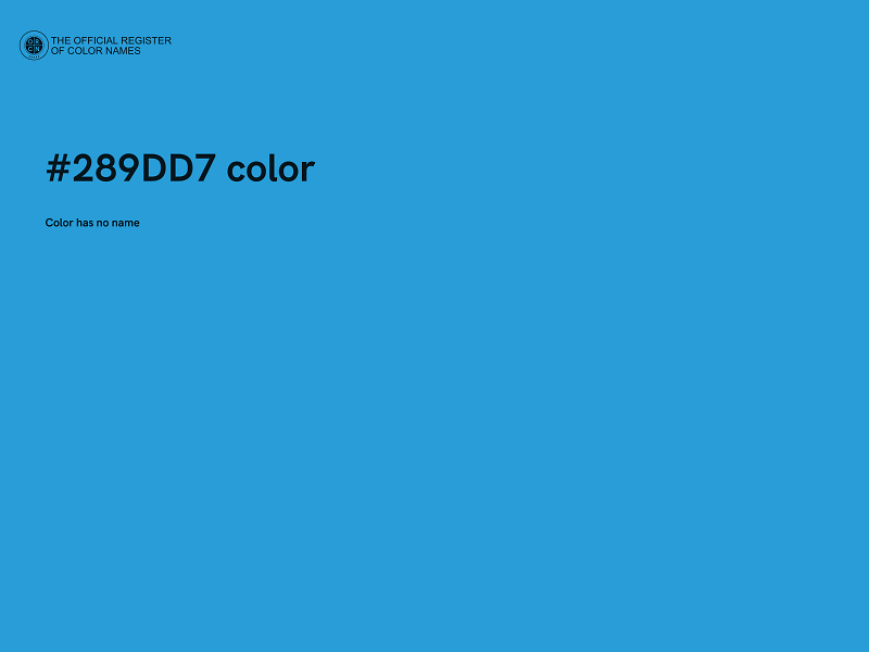 #289DD7 color image