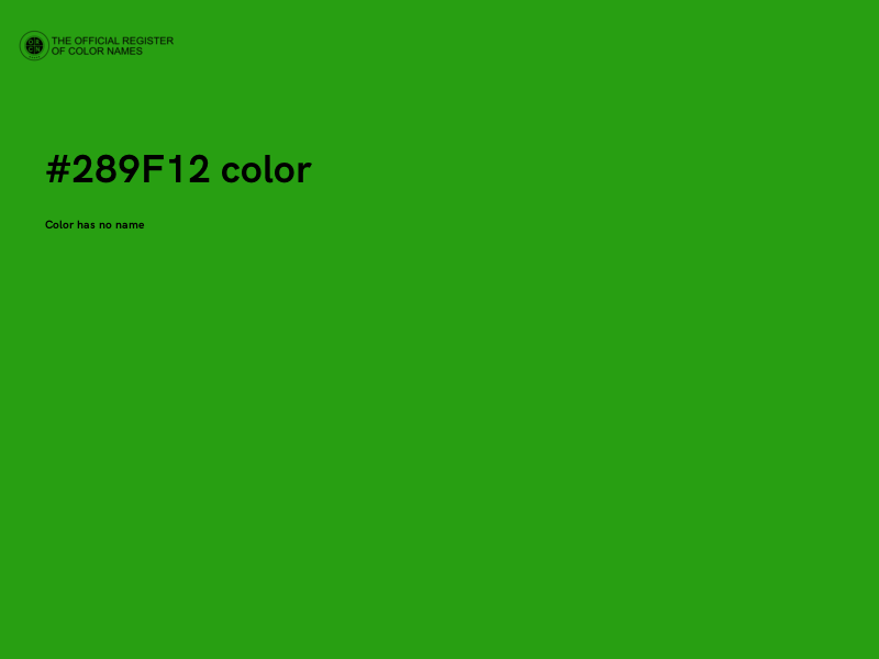 #289F12 color image