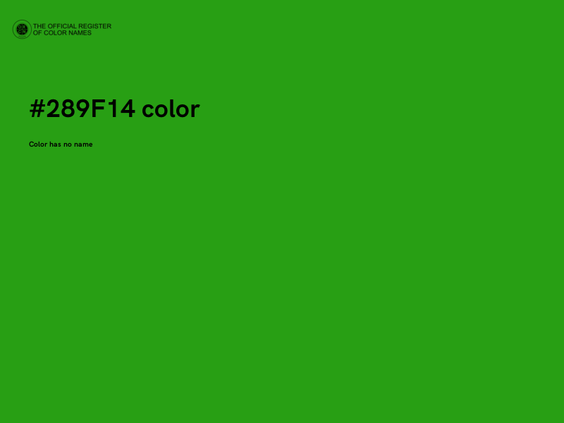 #289F14 color image