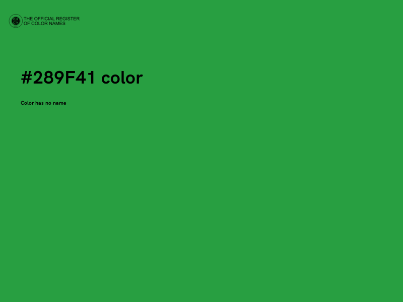 #289F41 color image