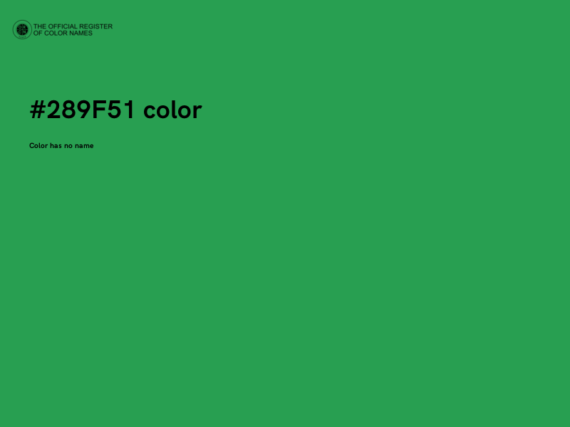 #289F51 color image