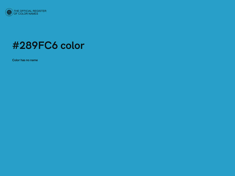 #289FC6 color image