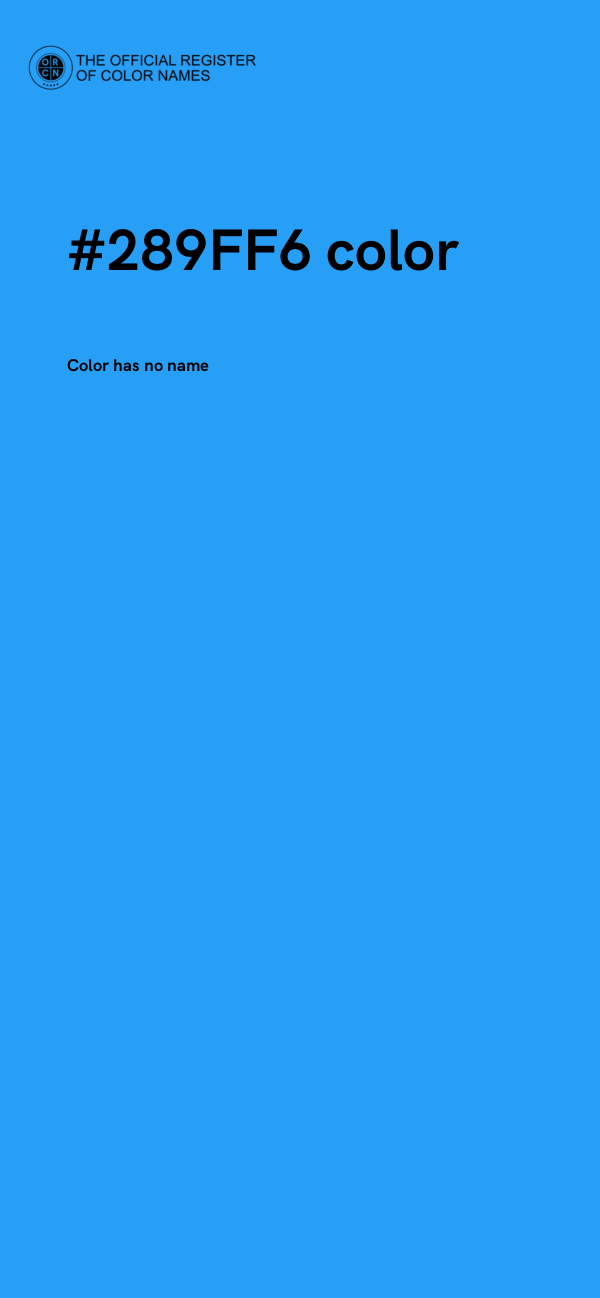 #289FF6 color image
