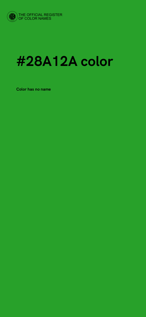 #28A12A color image