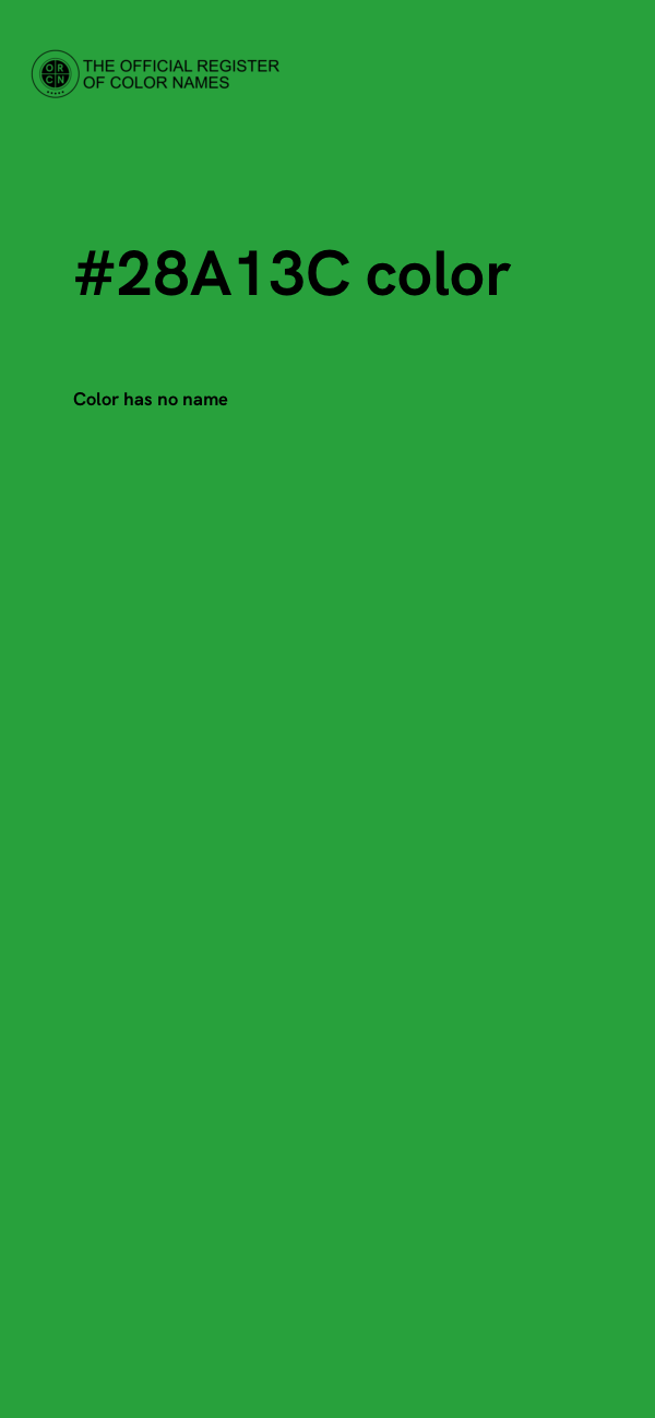 #28A13C color image