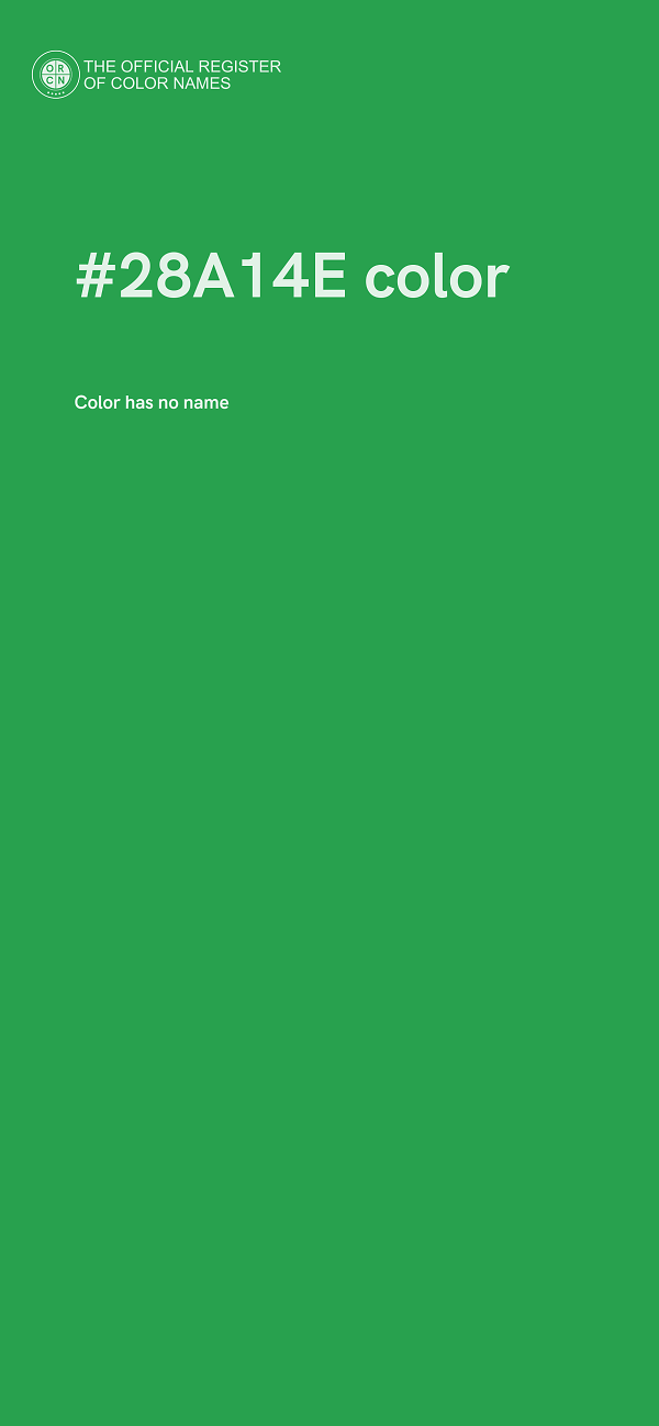 #28A14E color image