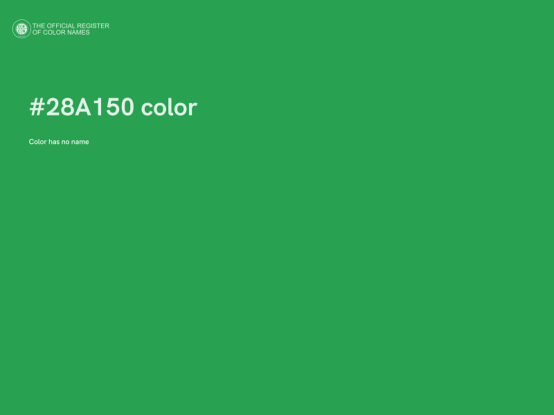 #28A150 color image