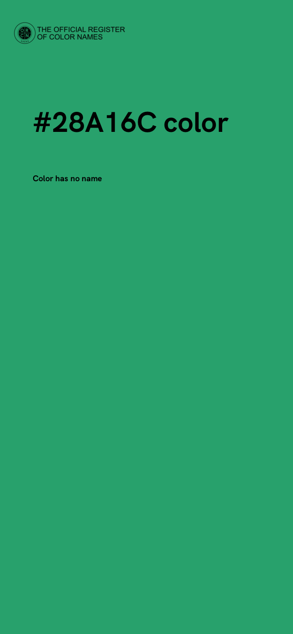 #28A16C color image
