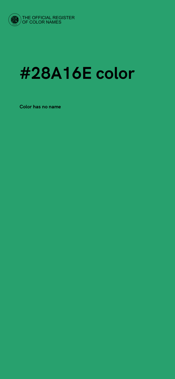 #28A16E color image