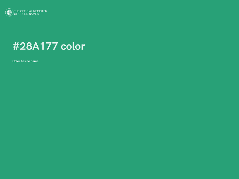 #28A177 color image