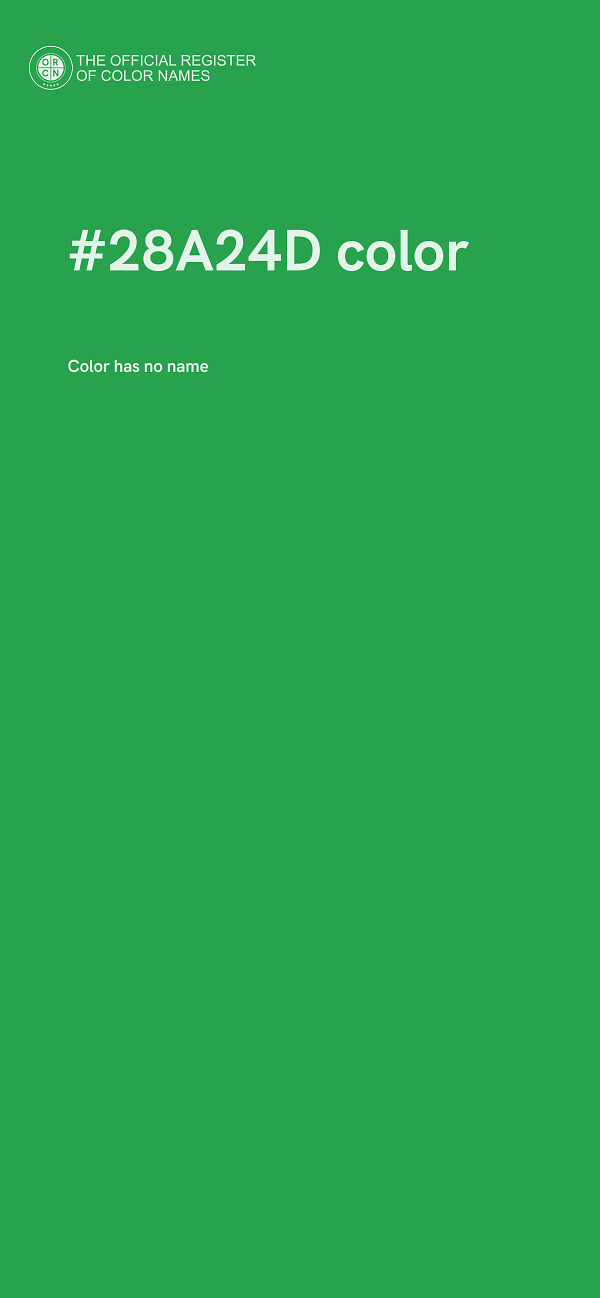 #28A24D color image