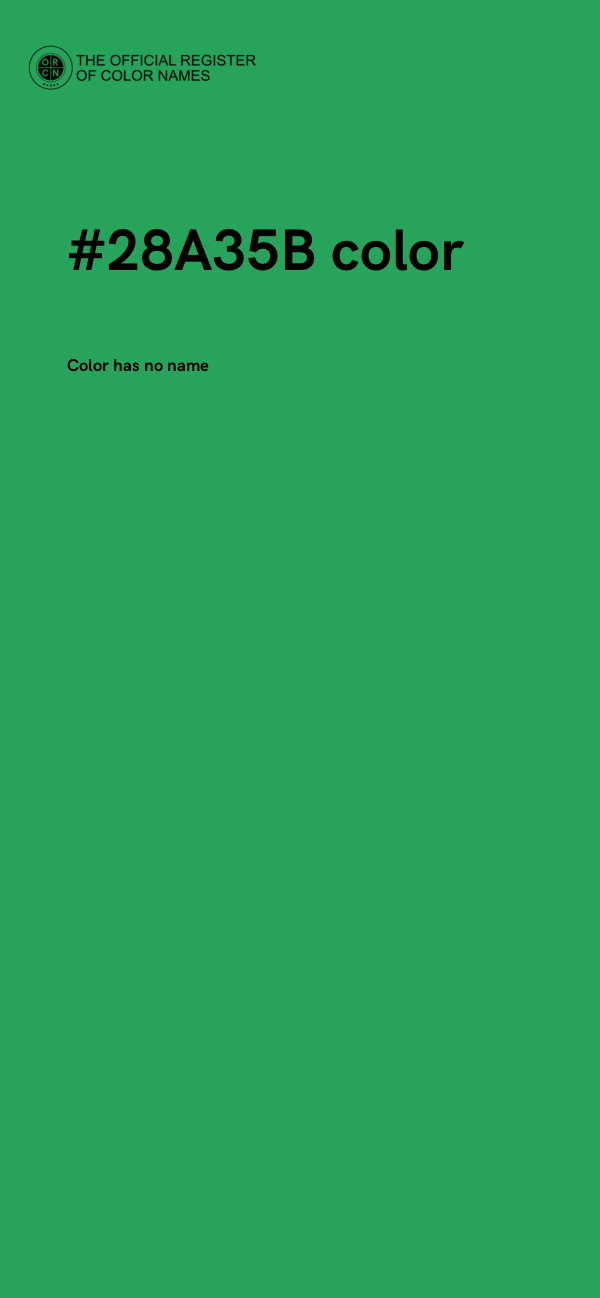 #28A35B color image