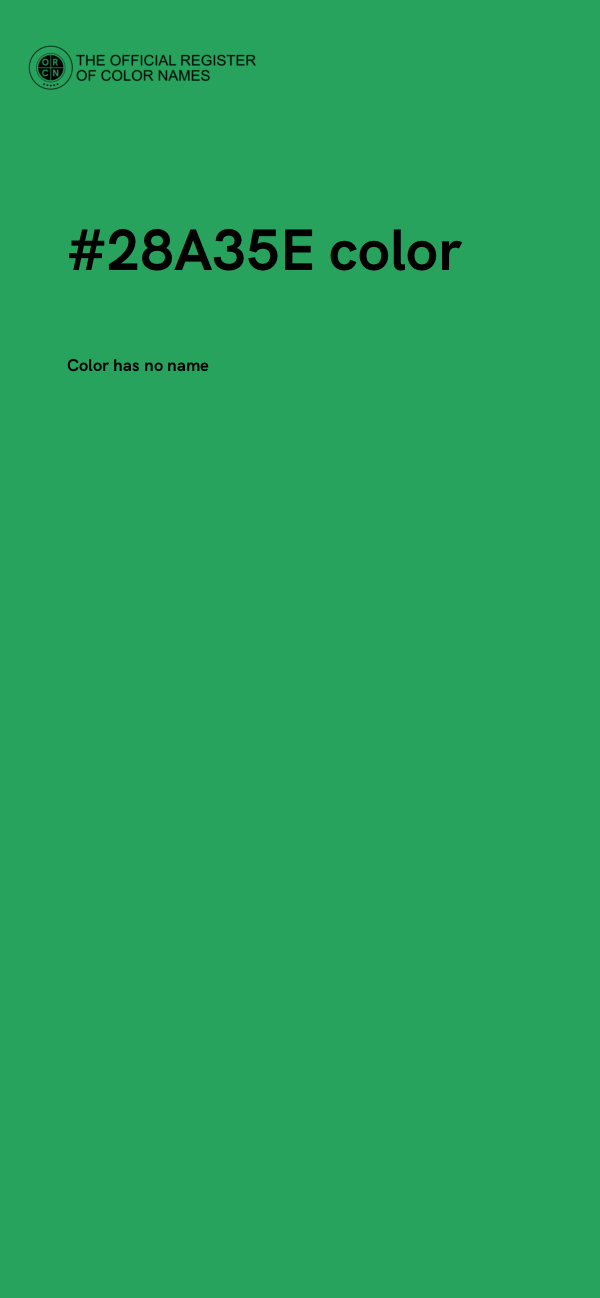 #28A35E color image