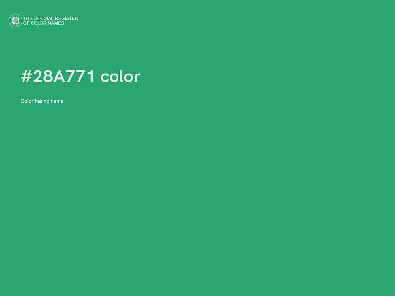#28A771 color image