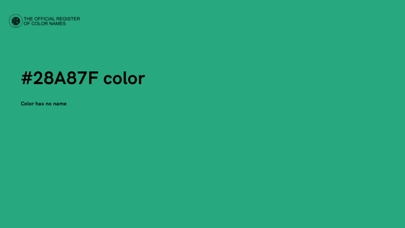 #28A87F color image